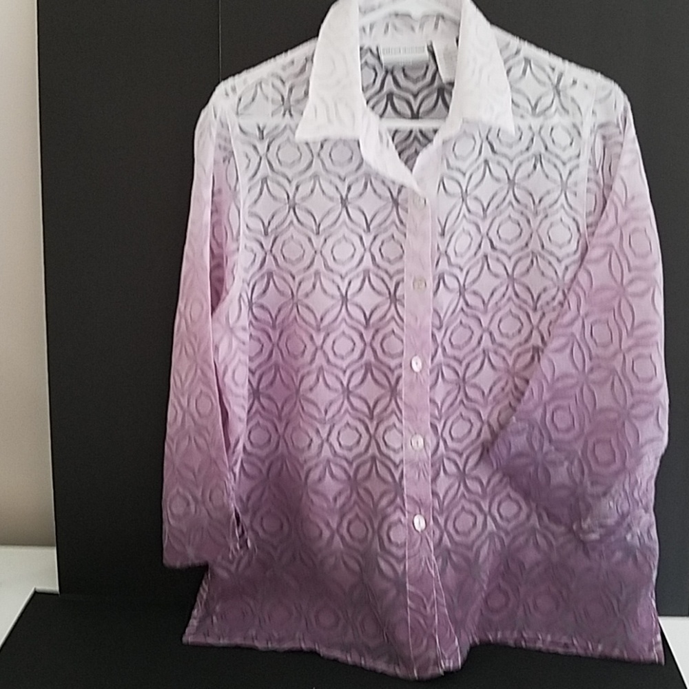 lilac button down blouse
